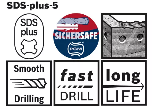 Forêt à béton SDS-PLUS-5 Ø12,0mm BOSCH